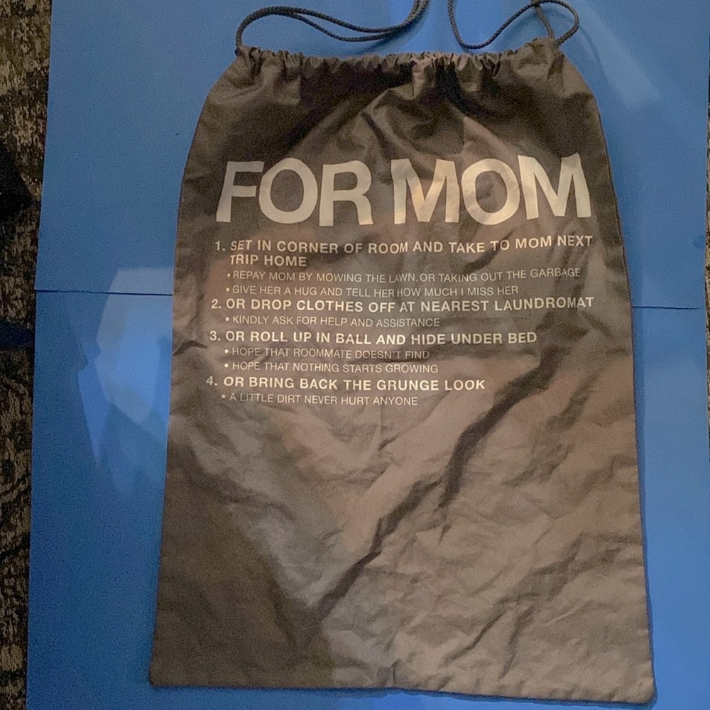 Pottery Barn Dorm Laundry Bag with Drawstring Closure,  Grey 100% Polyester NWOT